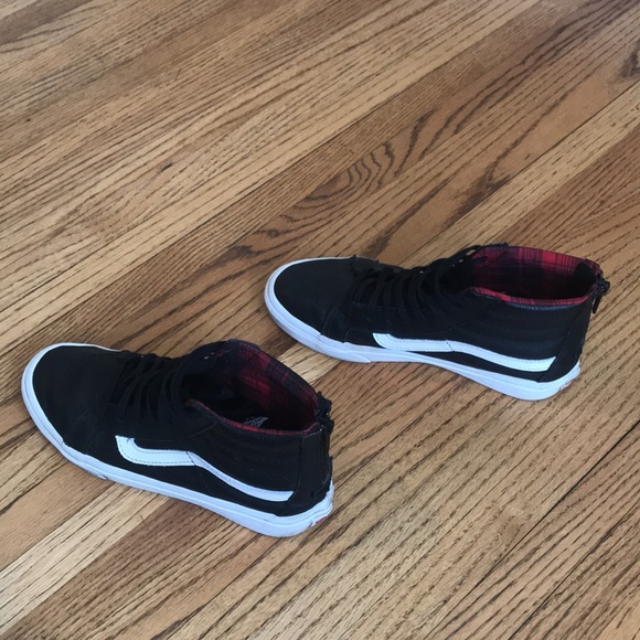 Vintage Vans Leather Hi Top Sneakers 6 - Picture 6 of 11